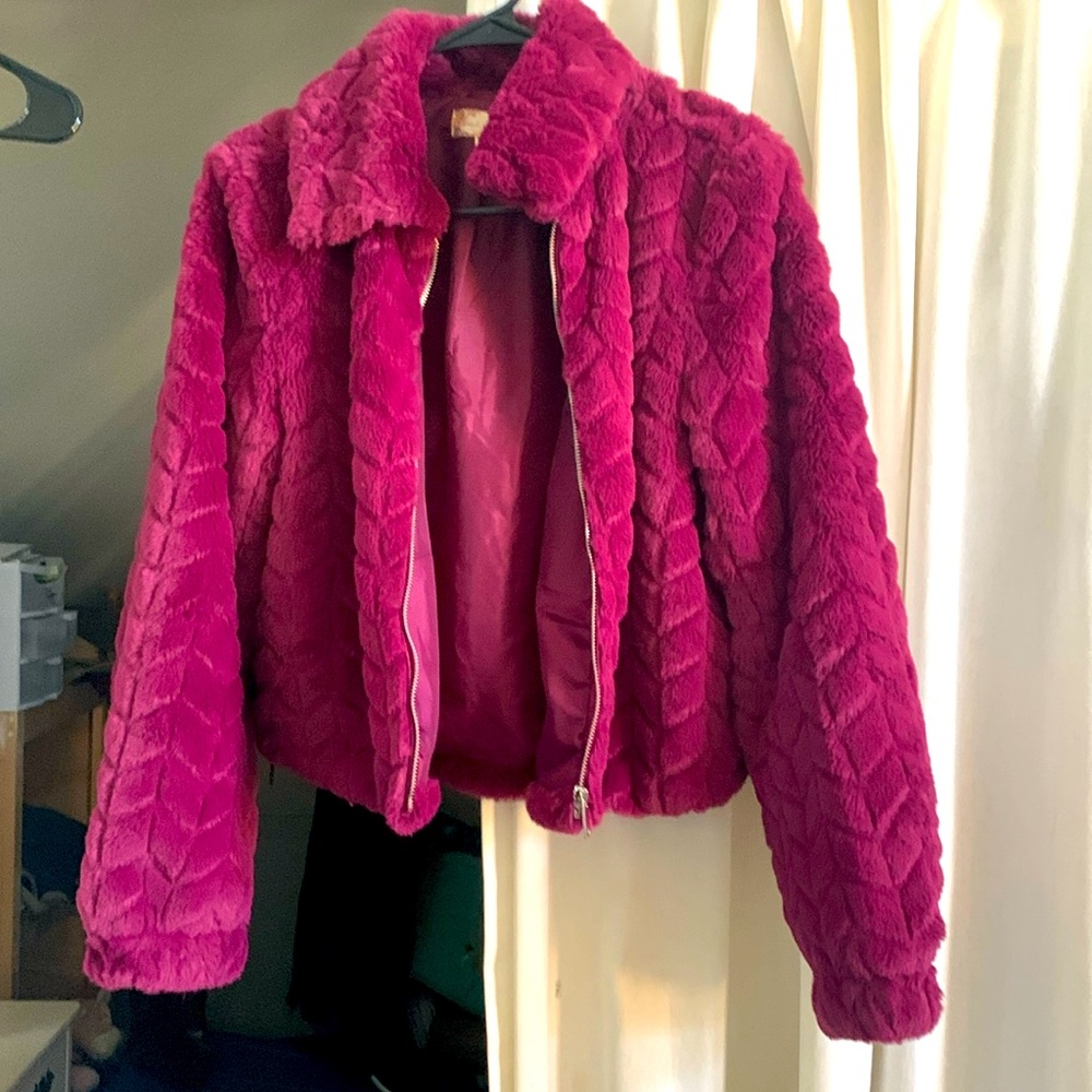 Purple fleece coat